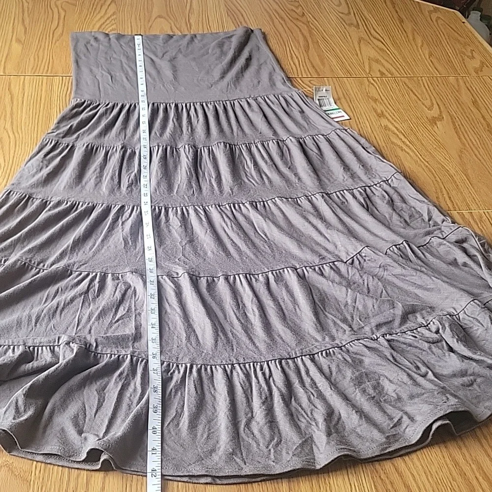 NWT I-N-C INTERNACIONAL CONCEPT  straples maxi dress size large color gray knigh - Picture 10 of 12